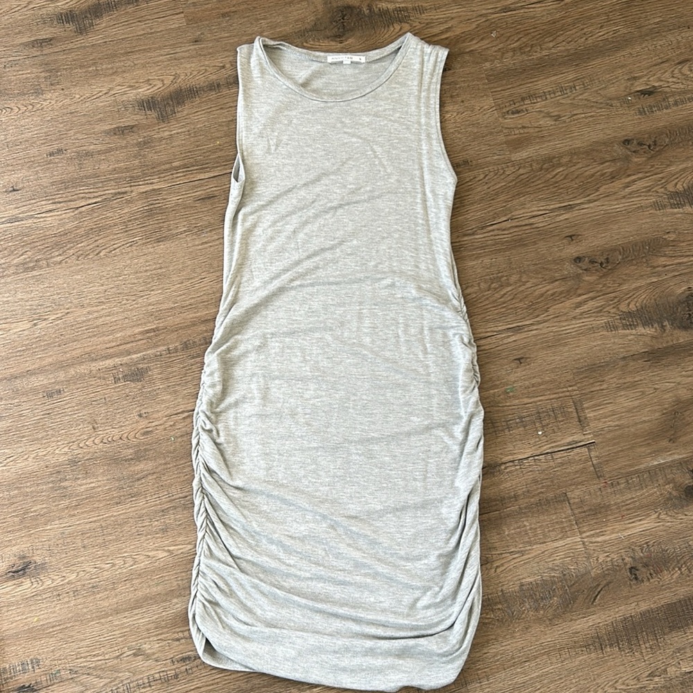 Antistar | Heather Gray Ruched Side Tank Dress sz small